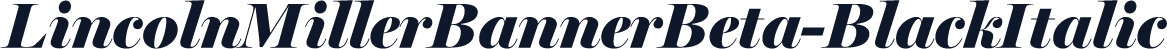 LincolnMillerBannerBeta-BlackItalic