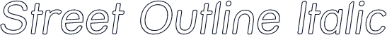 Street Outline Italic