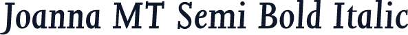 Joanna MT Semi Bold Italic