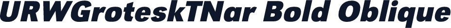 URWGroteskTNar Bold Oblique