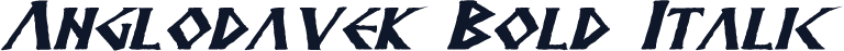 Anglodavek Bold Italic