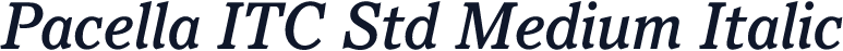 Pacella ITC Std Medium Italic