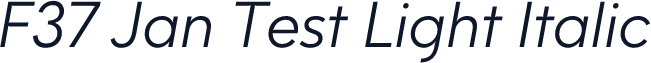 F37 Jan Test Light Italic