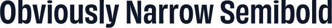 Obviously Narrow Semibold