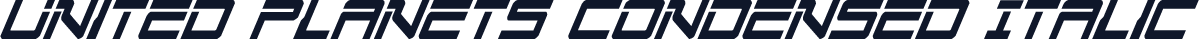United Planets Condensed Italic