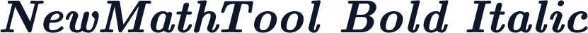 NewMathTool Bold Italic