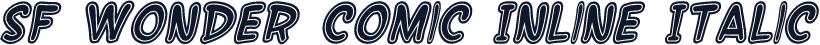 SF Wonder Comic Inline Italic