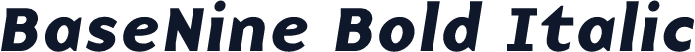 BaseNine Bold Italic