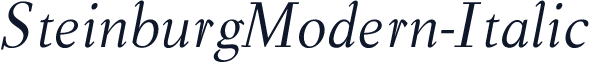 SteinburgModern-Italic