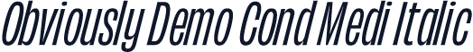 Obviously Demo Cond Medi Italic