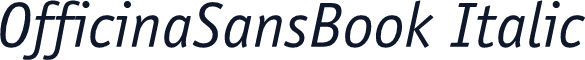 OfficinaSansBook Italic