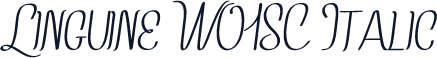 Linguine W01SC Italic
