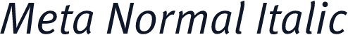 Meta Normal Italic
