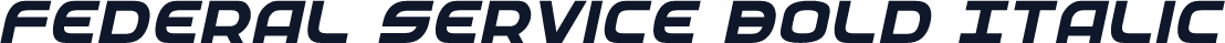 Federal Service Bold Italic