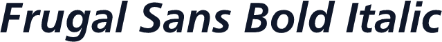 Frugal Sans Bold Italic