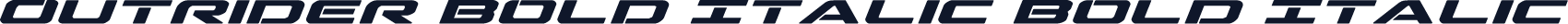 Outrider Bold Italic Bold Italic