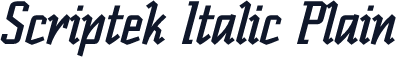 Scriptek Italic Plain
