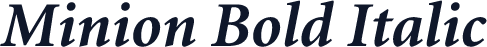 Minion Bold Italic