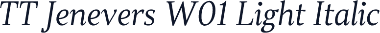 TT Jenevers W01 Light Italic