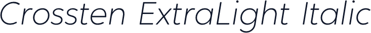 Crossten ExtraLight Italic