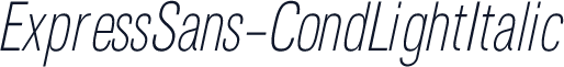 ExpressSans-CondLightItalic