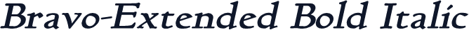Bravo-Extended Bold Italic