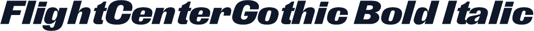 FlightCenterGothic Bold Italic