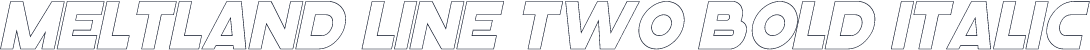 Meltland Line Two Bold Italic