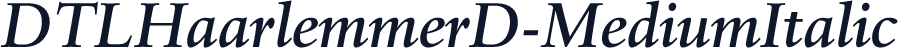 DTLHaarlemmerD-MediumItalic