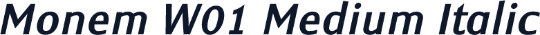 Monem W01 Medium Italic