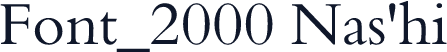 Font_2000 Nas'hi