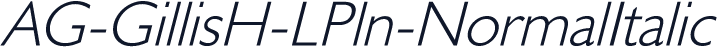 AG-GillisH-LPln-NormalItalic