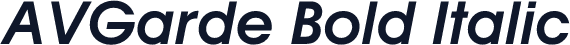 AVGarde Bold Italic