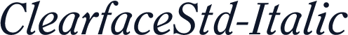 ClearfaceStd-Italic