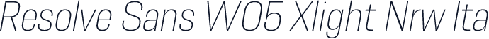 Resolve Sans W05 Xlight Nrw Ita