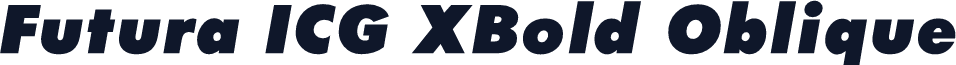Futura ICG XBold Oblique