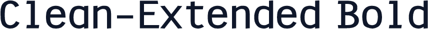 Clean-Extended Bold