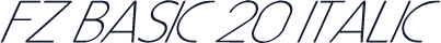 FZ BASIC 20 ITALIC