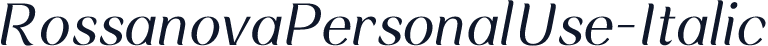 RossanovaPersonalUse-Italic
