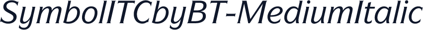 SymbolITCbyBT-MediumItalic