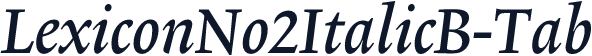 LexiconNo2ItalicB-Tab