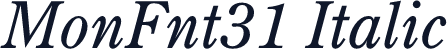 MonFnt31 Italic