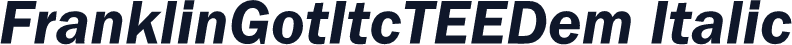 FranklinGotItcTEEDem Italic