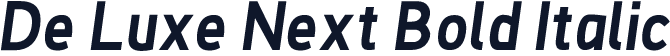 De Luxe Next Bold Italic
