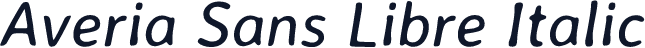 Averia Sans Libre Italic