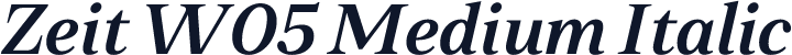 Zeit W05 Medium Italic