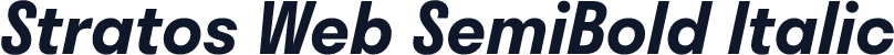 Stratos Web SemiBold Italic