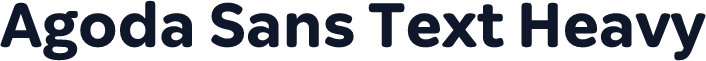 Agoda Sans Text Heavy