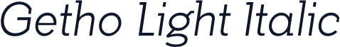 Getho Light Italic