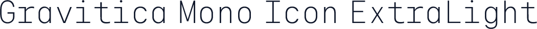 Gravitica Mono Icon ExtraLight